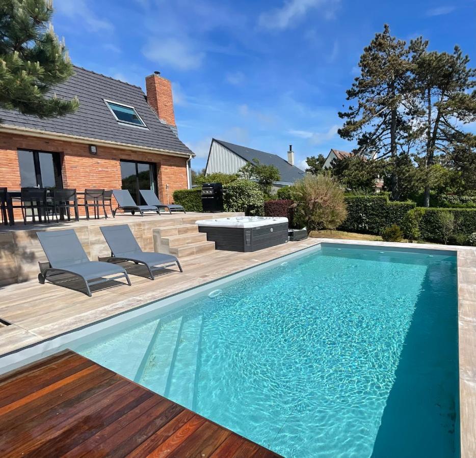 Superbe Maison Avec Piscine Et Jacuzzi Dans Les Dunes Ambleteuse Bagian luar foto