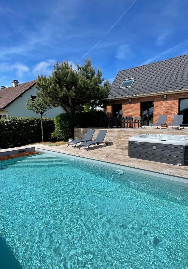 Superbe Maison Avec Piscine Et Jacuzzi Dans Les Dunes Ambleteuse Bagian luar foto